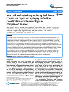 International veterinary task force consensus report on epilepsy definition, and terminology in companion animals